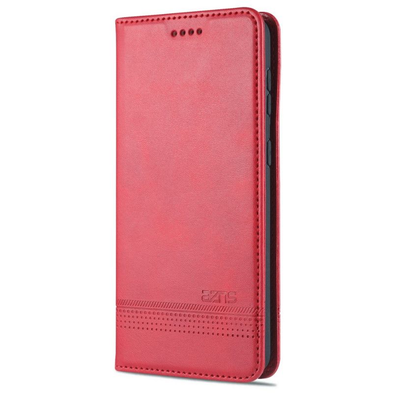 Folio-hoesje Samsung Galaxy S21 Ultra 5G Rood Zwart Azns Leerstijl