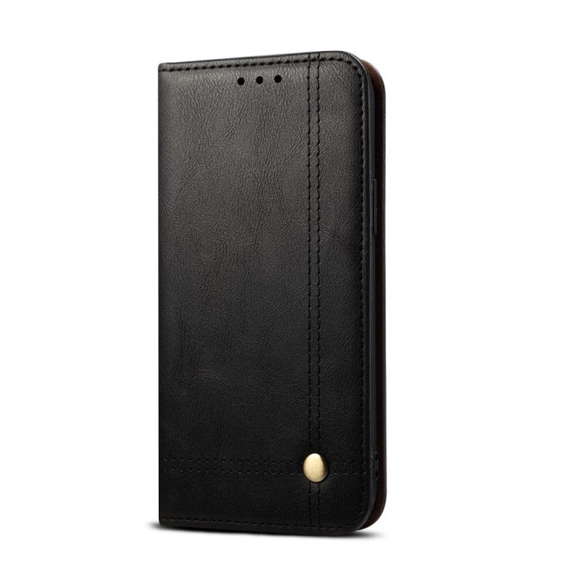 Folio-hoesje Samsung Galaxy S21 Ultra 5G Rood Zwart Gestikt Leereffect
