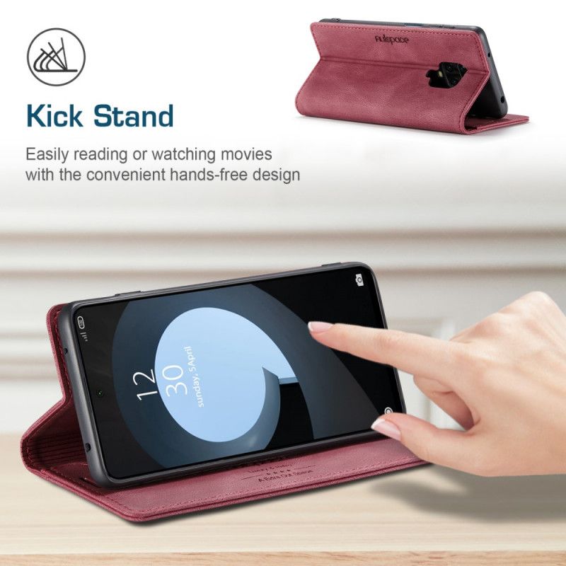 Folio-hoesje Samsung Galaxy S21 Ultra 5G Rood Zwart Telefoonhoesje Autspace Rfid-Reeks