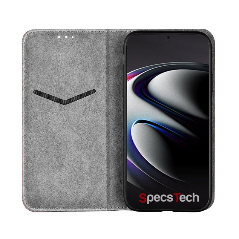 Folio-hoesje Samsung Galaxy S21 Ultra 5G Rood Zwart Telefoonhoesje Tweekleurig Leereffect