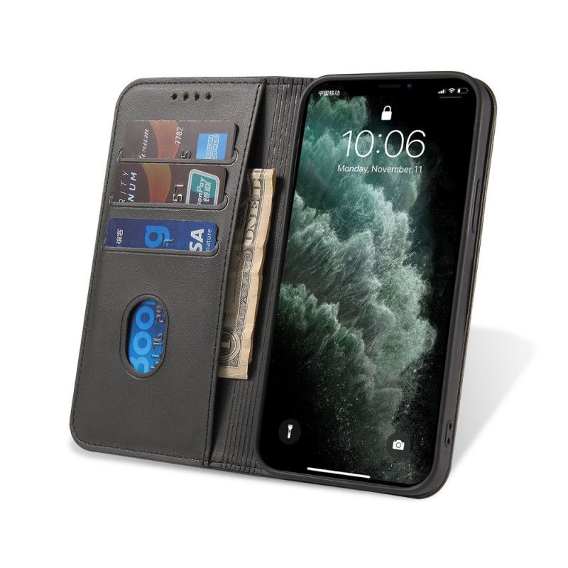 Folio-hoesje Samsung Galaxy S21 Ultra 5G Rood Zwart Zakelijke Stijl Plus Leereffect