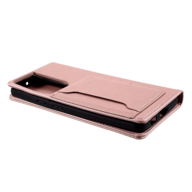 Folio-hoesje voor Samsung Galaxy S21 Ultra 5G Rood Zwart Steunkaarthouder