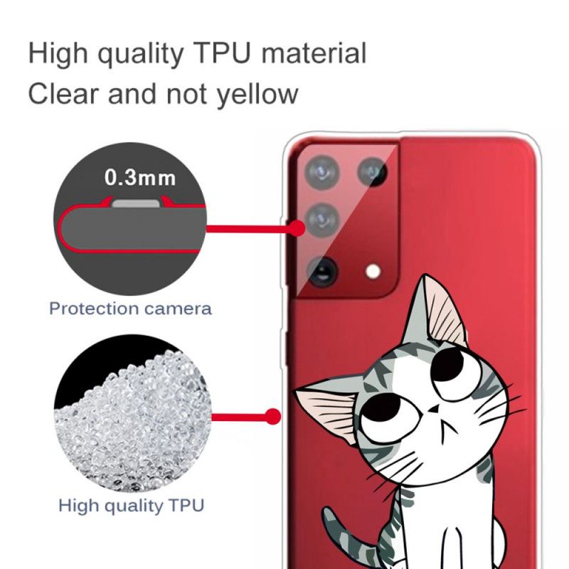 Hoesje Samsung Galaxy S21 Ultra 5G Charmante Kat