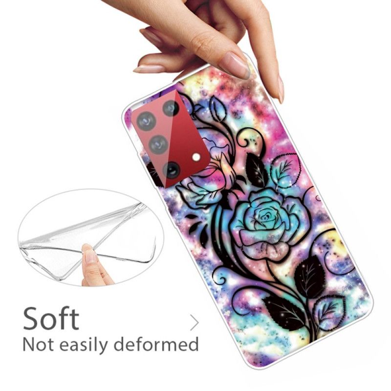 Hoesje Samsung Galaxy S21 Ultra 5G Grafische Bloem