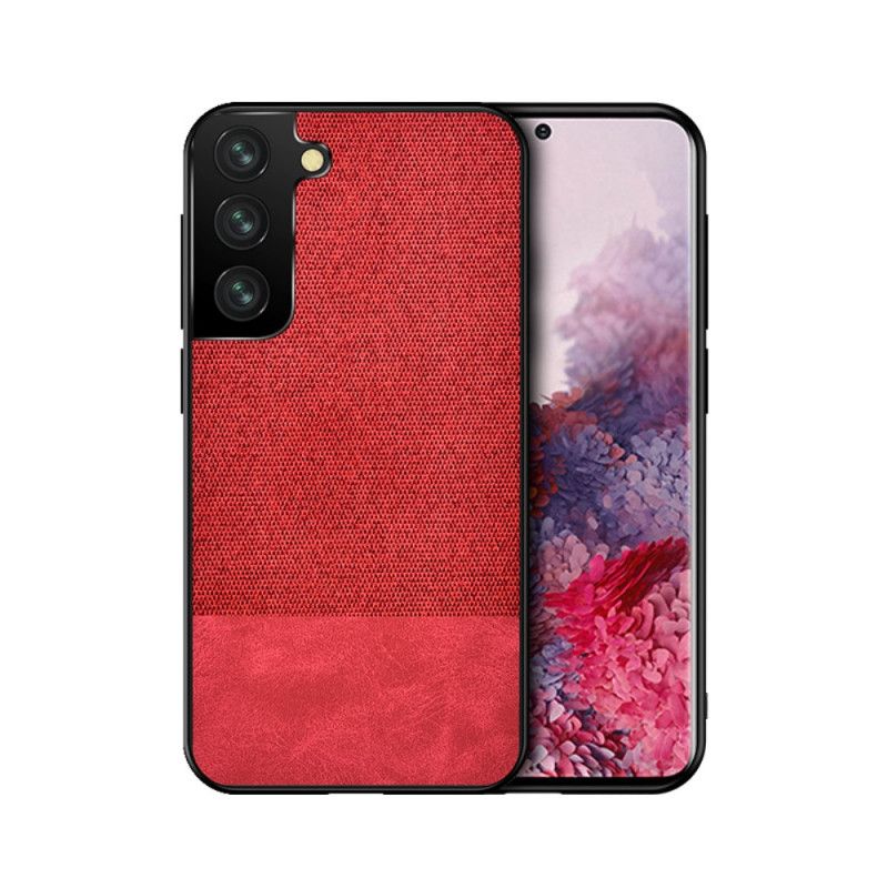 Hoesje Samsung Galaxy S21 Ultra 5G Grijs Zwart Imitatieleren Bijtpatroon
