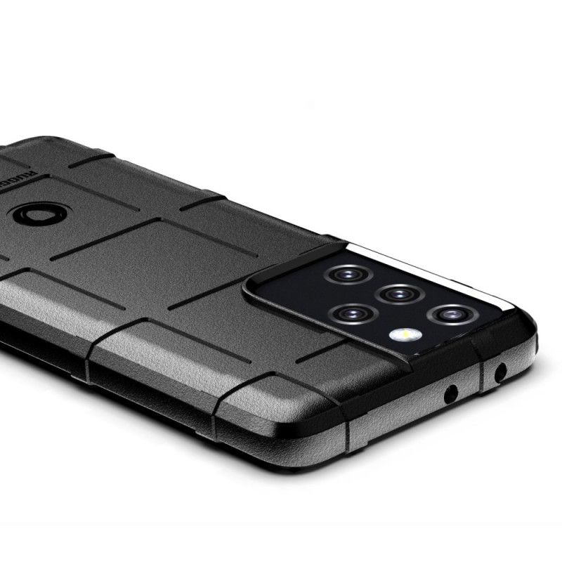 Hoesje Samsung Galaxy S21 Ultra 5G Grijs Zwart Robuust Schild
