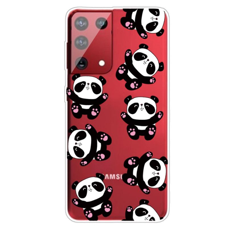 Hoesje Samsung Galaxy S21 Ultra 5G Leuke Panda'S