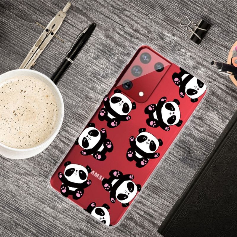 Hoesje Samsung Galaxy S21 Ultra 5G Leuke Panda'S