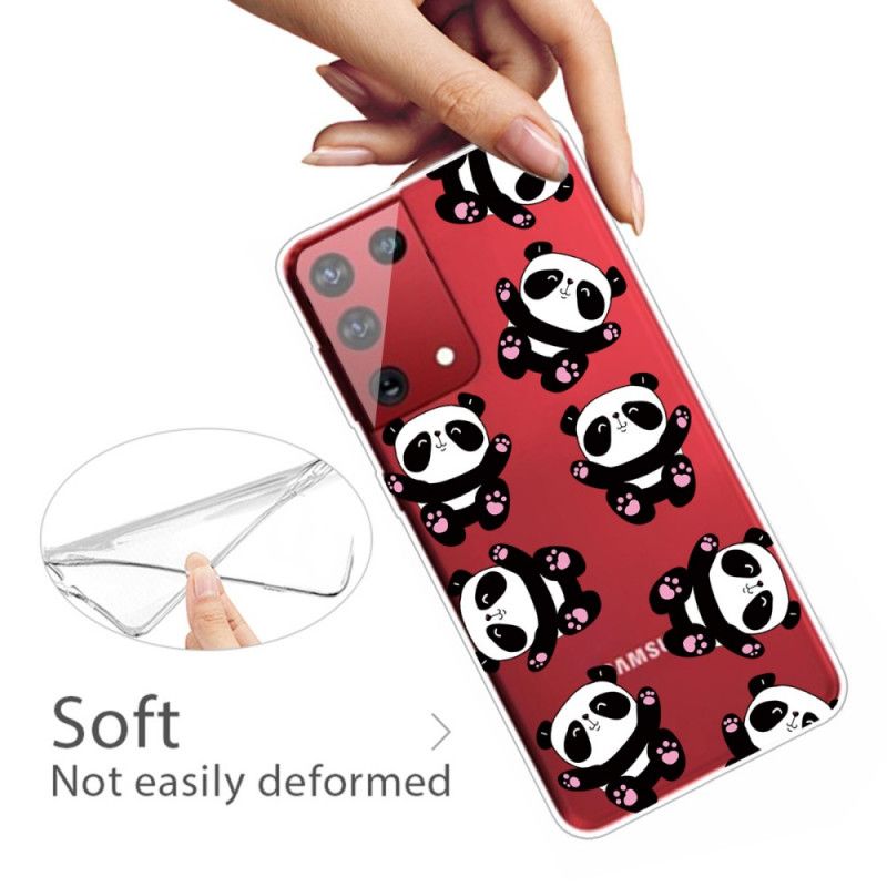 Hoesje Samsung Galaxy S21 Ultra 5G Leuke Panda'S