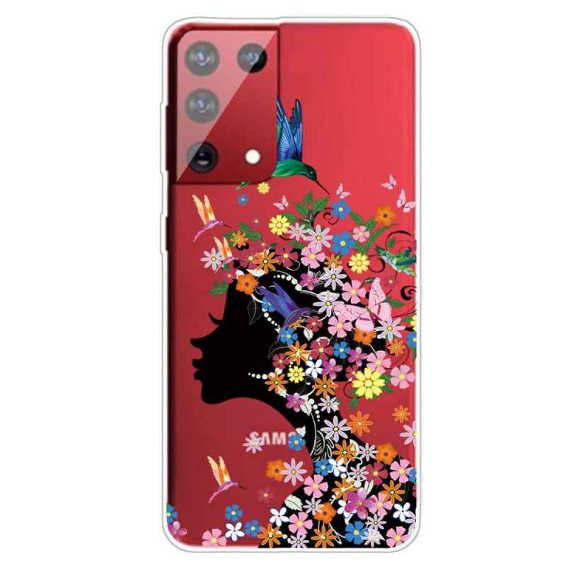 Hoesje Samsung Galaxy S21 Ultra 5G Mooi Bloemhoofdje