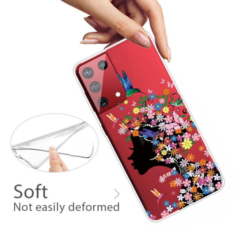 Hoesje Samsung Galaxy S21 Ultra 5G Mooi Bloemhoofdje