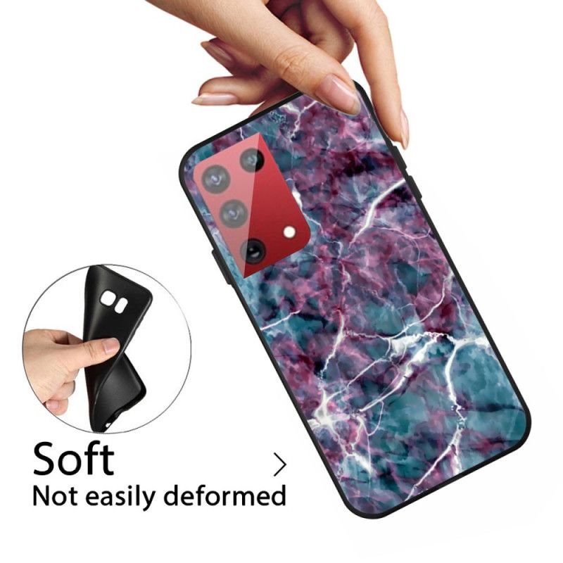 Hoesje Samsung Galaxy S21 Ultra 5G Paars Marmer