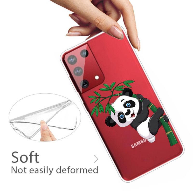 Hoesje Samsung Galaxy S21 Ultra 5G Panda Op Bamboe