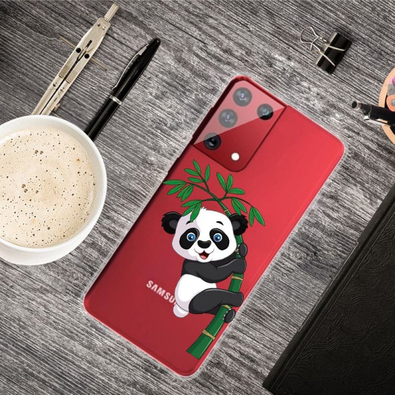 Hoesje Samsung Galaxy S21 Ultra 5G Panda Op Bamboe