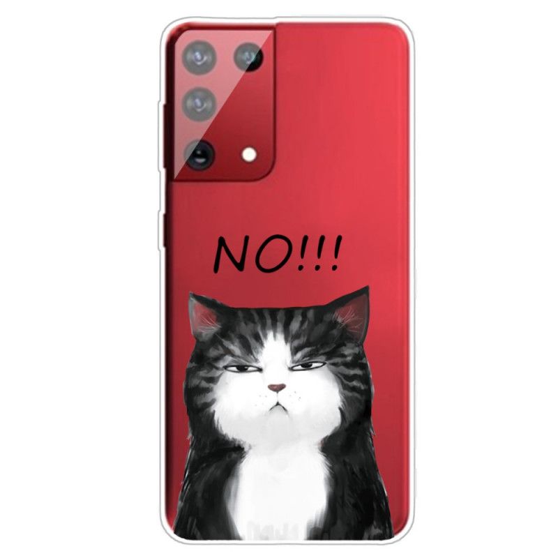 Hoesje Samsung Galaxy S21 Ultra 5G Telefoonhoesje De Kat Die Nee Zegt