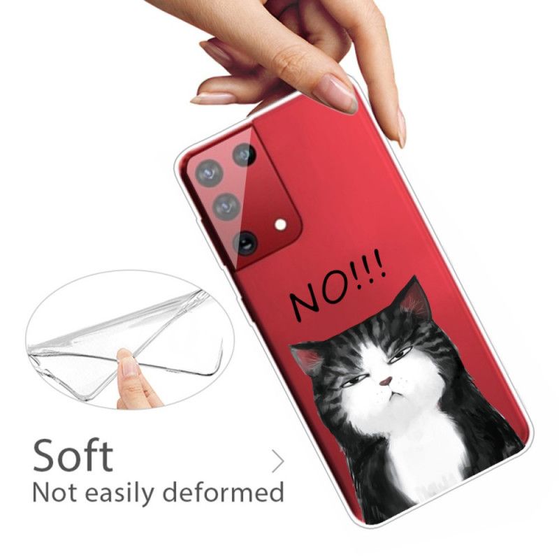 Hoesje Samsung Galaxy S21 Ultra 5G Telefoonhoesje De Kat Die Nee Zegt