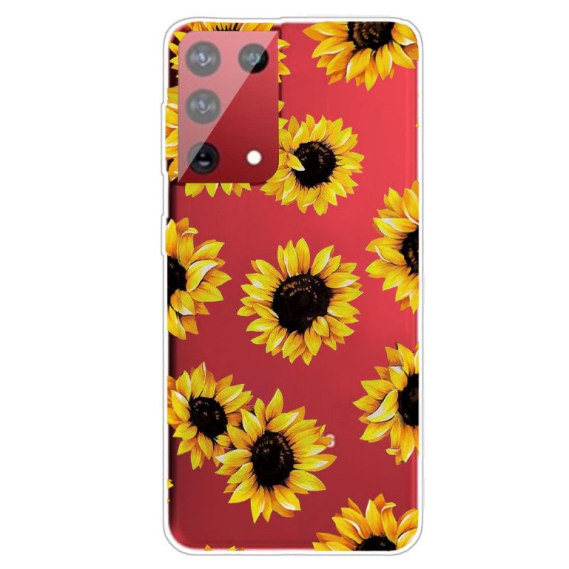 Hoesje Samsung Galaxy S21 Ultra 5G Telefoonhoesje Zonnebloemen