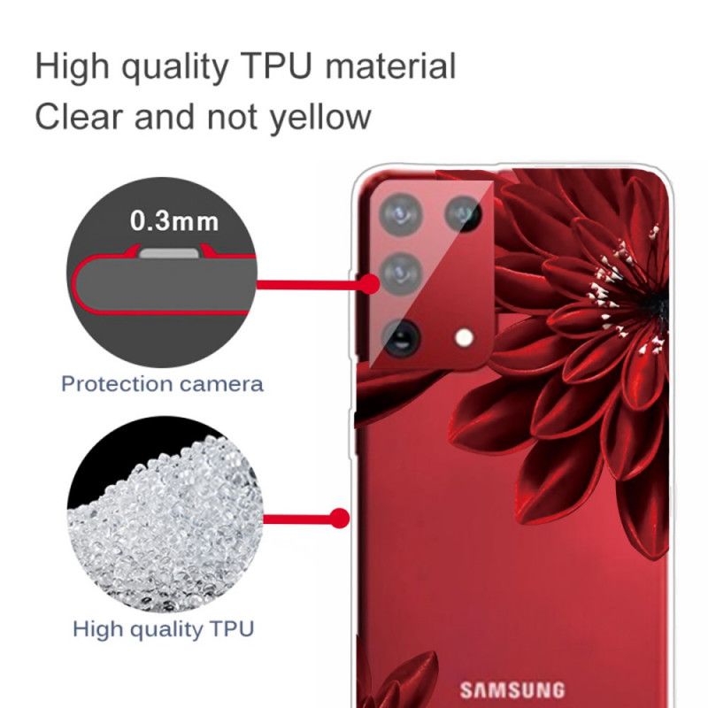 Hoesje Samsung Galaxy S21 Ultra 5G Wilde Bloemen