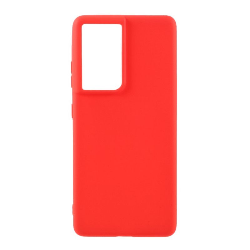 Hoesje Samsung Galaxy S21 Ultra 5G Wit Zwart Effen Kleur