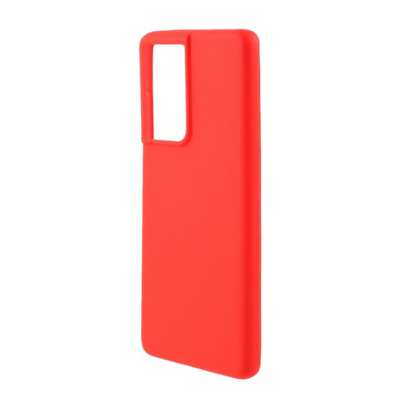 Hoesje Samsung Galaxy S21 Ultra 5G Wit Zwart Effen Kleur