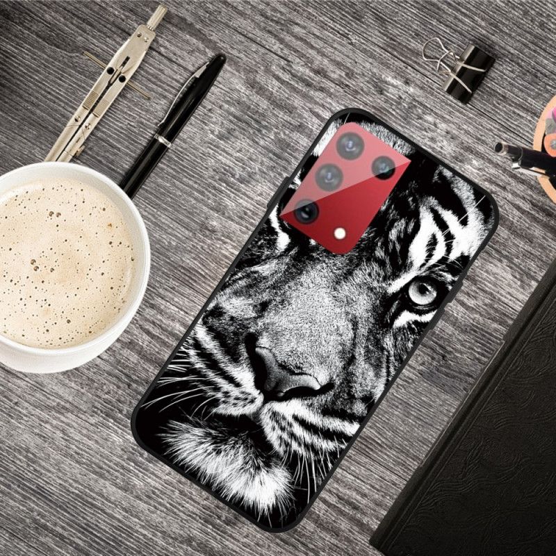Hoesje Samsung Galaxy S21 Ultra 5G Zwart-Witte Tijger