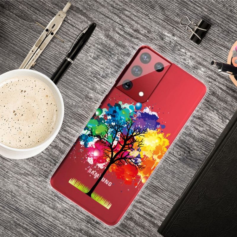 Hoesje voor Samsung Galaxy S21 Ultra 5G Aquarelboom