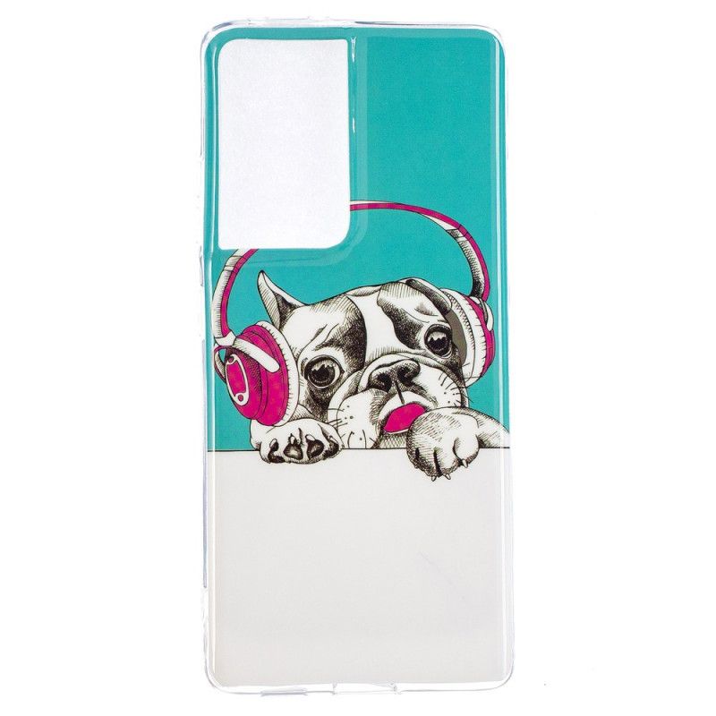 Hoesje voor Samsung Galaxy S21 Ultra 5G Fluorescerende Hond