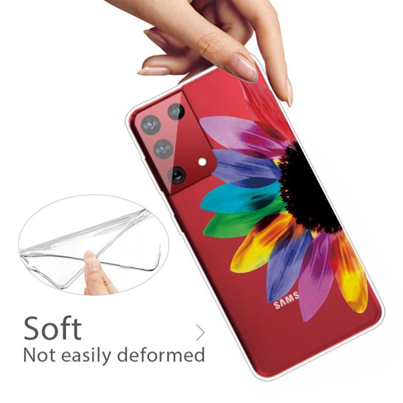 Hoesje voor Samsung Galaxy S21 Ultra 5G Gekleurde Bloem