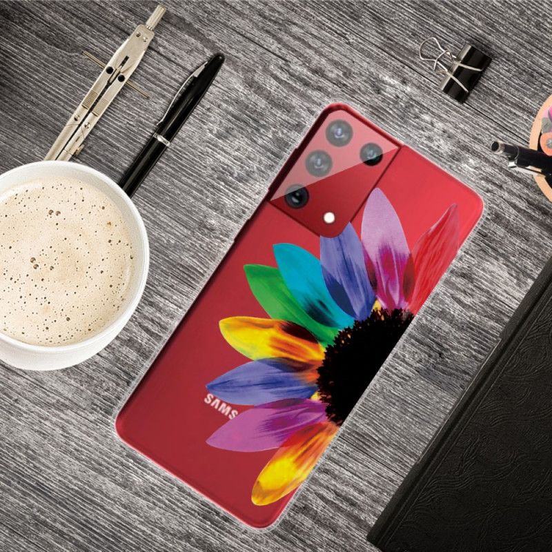 Hoesje voor Samsung Galaxy S21 Ultra 5G Gekleurde Bloem