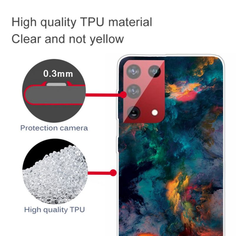 Hoesje voor Samsung Galaxy S21 Ultra 5G Gekleurde Wolken