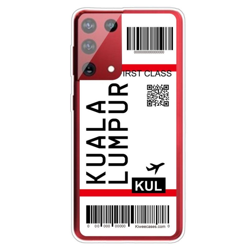 Hoesje voor Samsung Galaxy S21 Ultra 5G Instapkaart Naar Kuala Lumpur