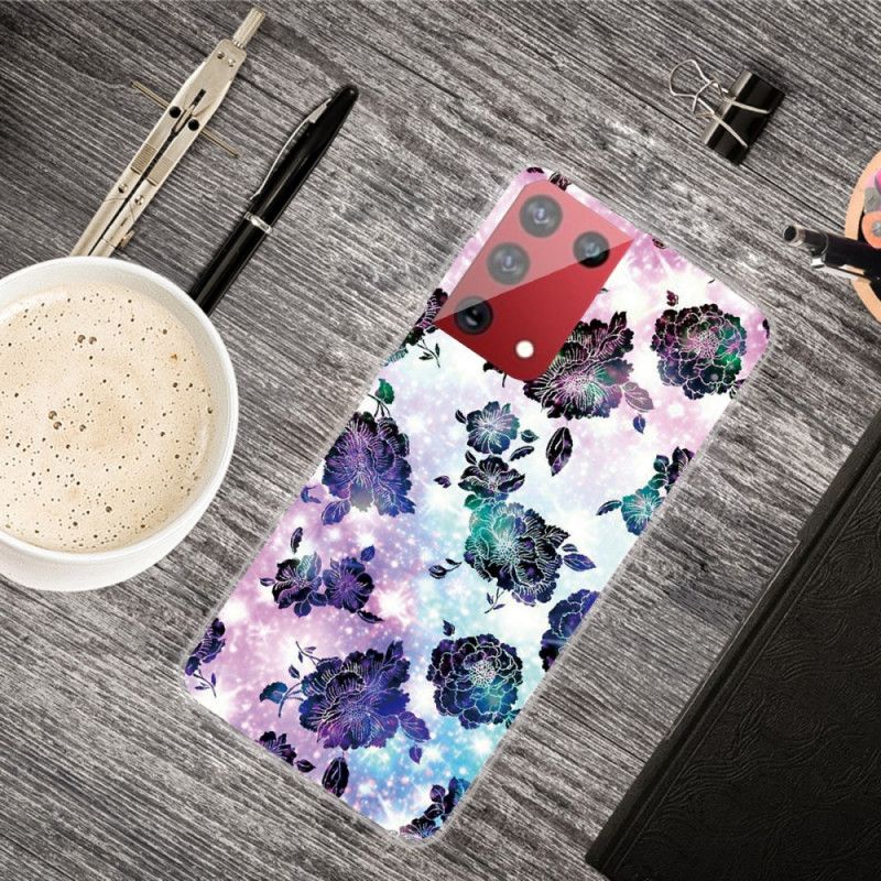 Hoesje voor Samsung Galaxy S21 Ultra 5G Kleurrijke Vintage Bloemen