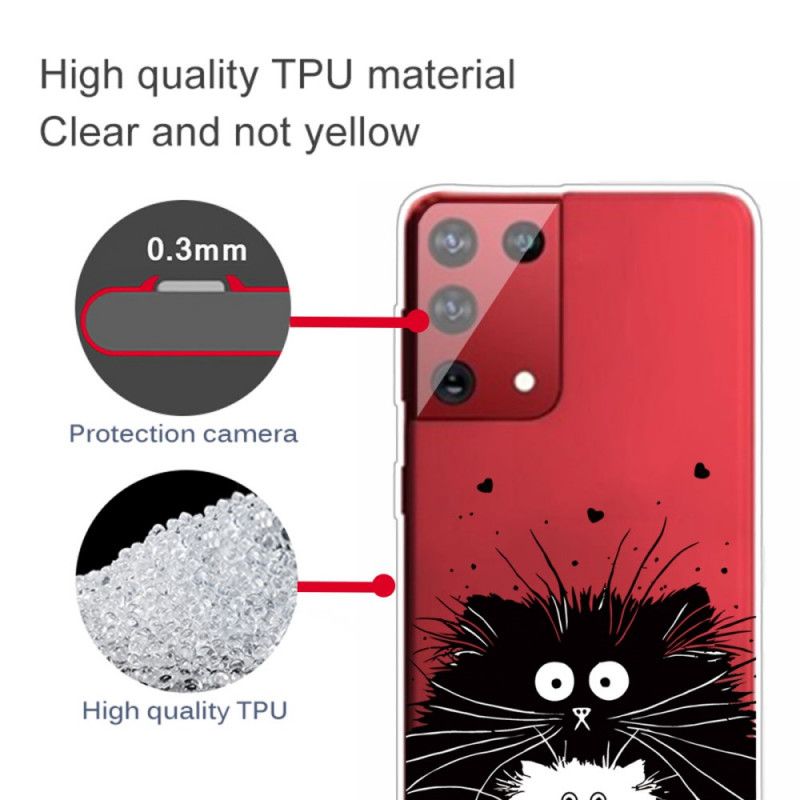 Hoesje voor Samsung Galaxy S21 Ultra 5G Let Op De Katten