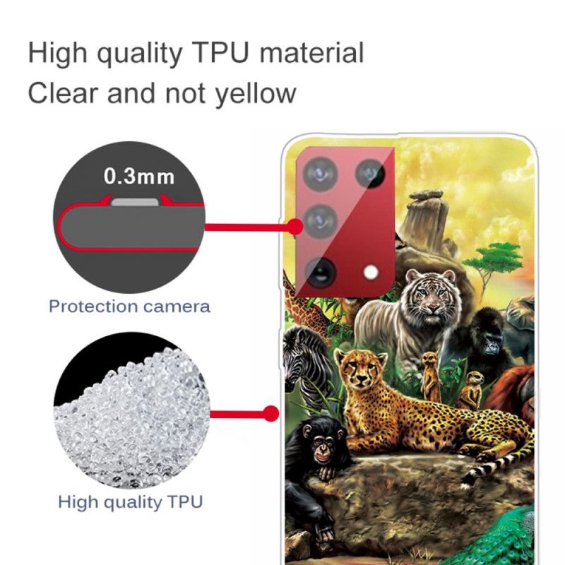 Hoesje voor Samsung Galaxy S21 Ultra 5G Safaridieren