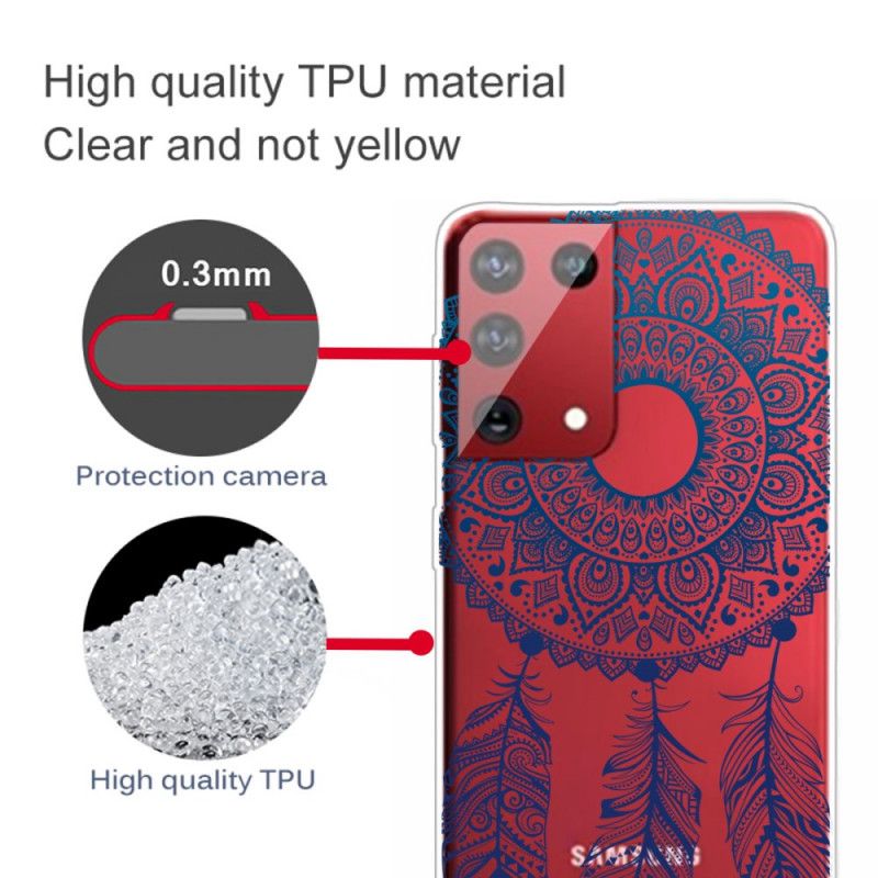 Hoesje voor Samsung Galaxy S21 Ultra 5G Unieke Bloemenmandala