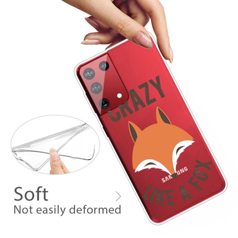 Hoesje voor Samsung Galaxy S21 Ultra 5G Vos / Gek Als Een Vos