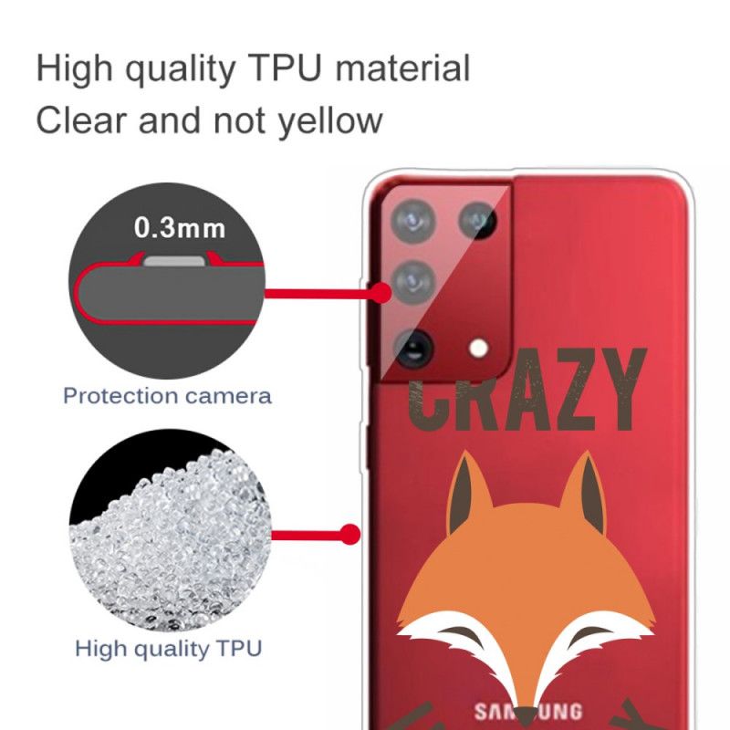 Hoesje voor Samsung Galaxy S21 Ultra 5G Vos / Gek Als Een Vos