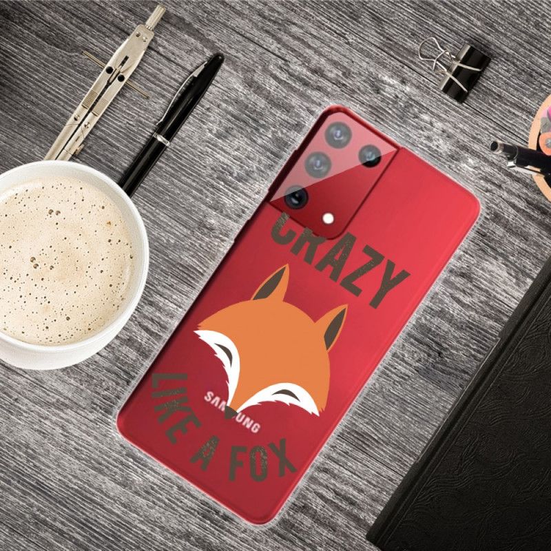 Hoesje voor Samsung Galaxy S21 Ultra 5G Vos / Gek Als Een Vos