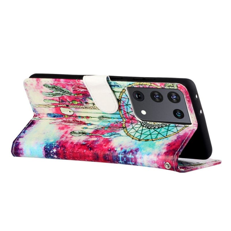 Leren Hoesje Samsung Galaxy S21 Ultra 5G De Stijl Van Dromenvanger