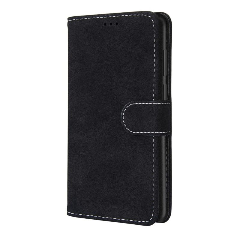 Leren Hoesje Samsung Galaxy S21 Ultra 5G Grijs Zwart Vintage Nieuwe Kleuren Kunstleer