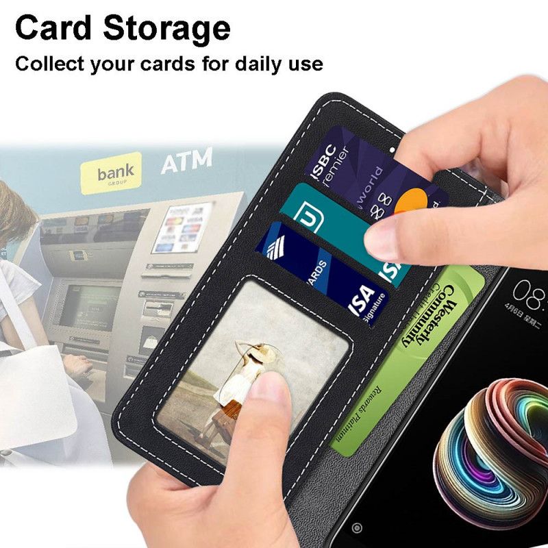 Leren Hoesje Samsung Galaxy S21 Ultra 5G Grijs Zwart Vintage Nieuwe Kleuren Kunstleer