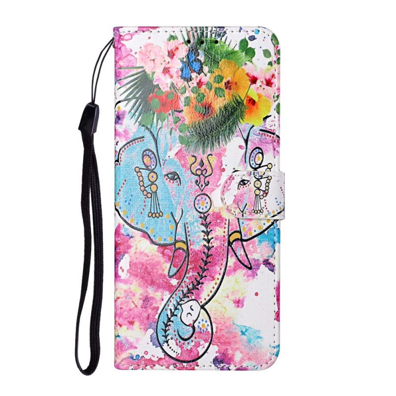Leren Hoesje Samsung Galaxy S21 Ultra 5G Koning Olifant