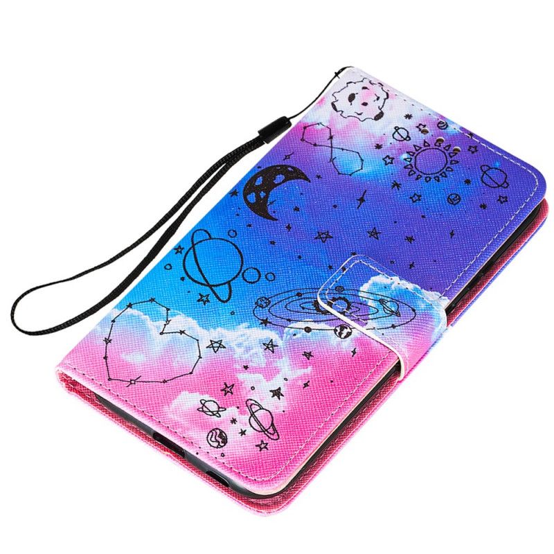Leren Hoesje Samsung Galaxy S21 Ultra 5G Melkwegstelsel In De Wolken