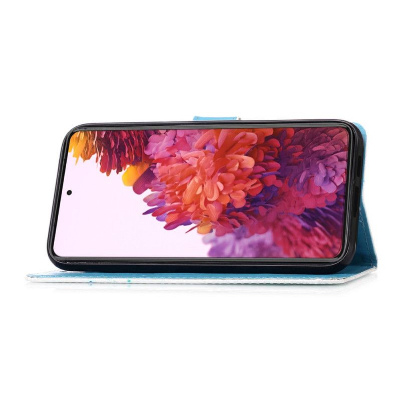 Leren Hoesje Samsung Galaxy S21 Ultra 5G Telefoonhoesje Mandala In De Lucht