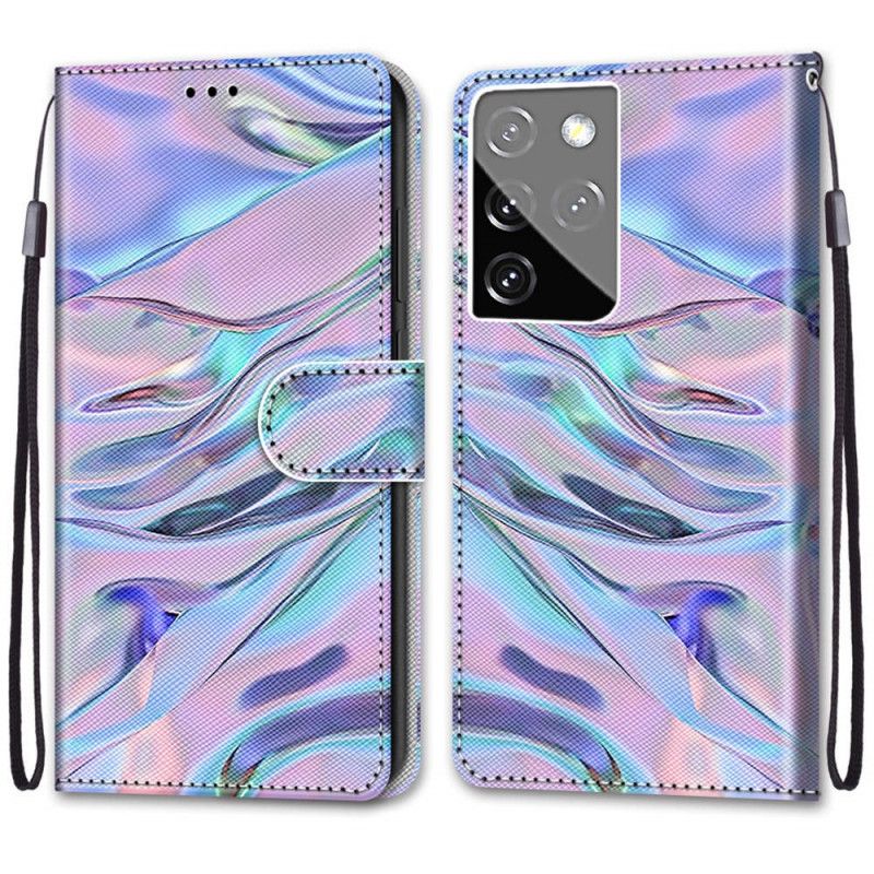 Leren Hoesje Samsung Galaxy S21 Ultra 5G Zoals Verf