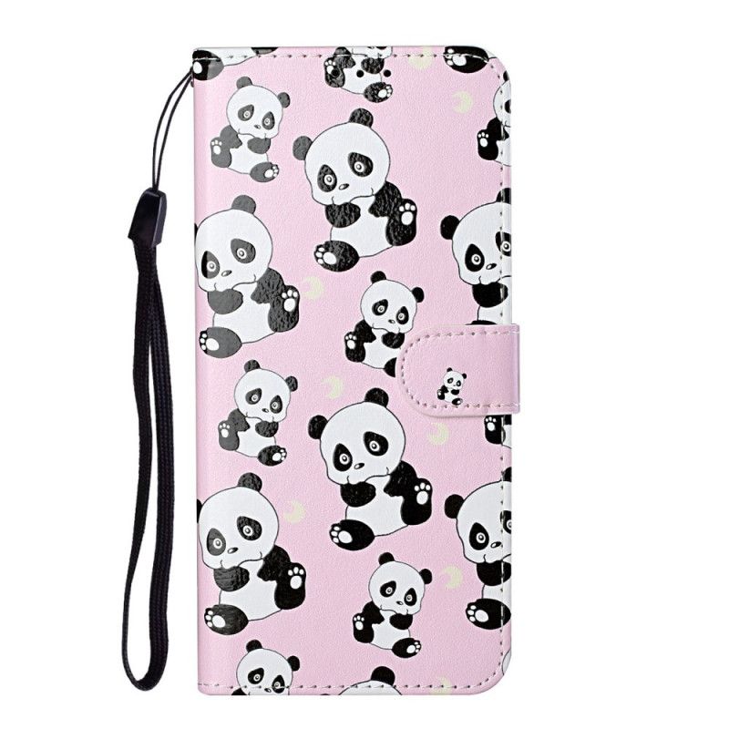 Leren Hoesje voor Samsung Galaxy S21 Ultra 5G Alleen Panda'S