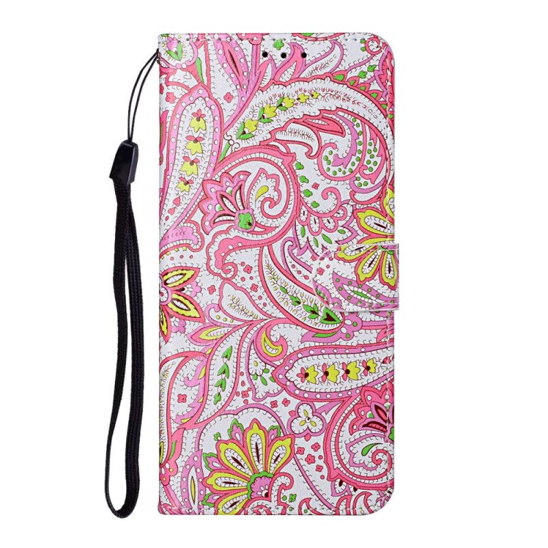 Leren Hoesje voor Samsung Galaxy S21 Ultra 5G Bloemenpatronen