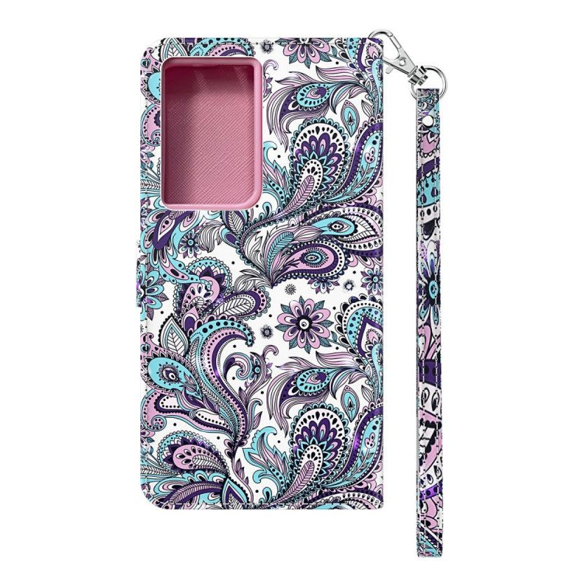 Leren Hoesje voor Samsung Galaxy S21 Ultra 5G Chique Kant