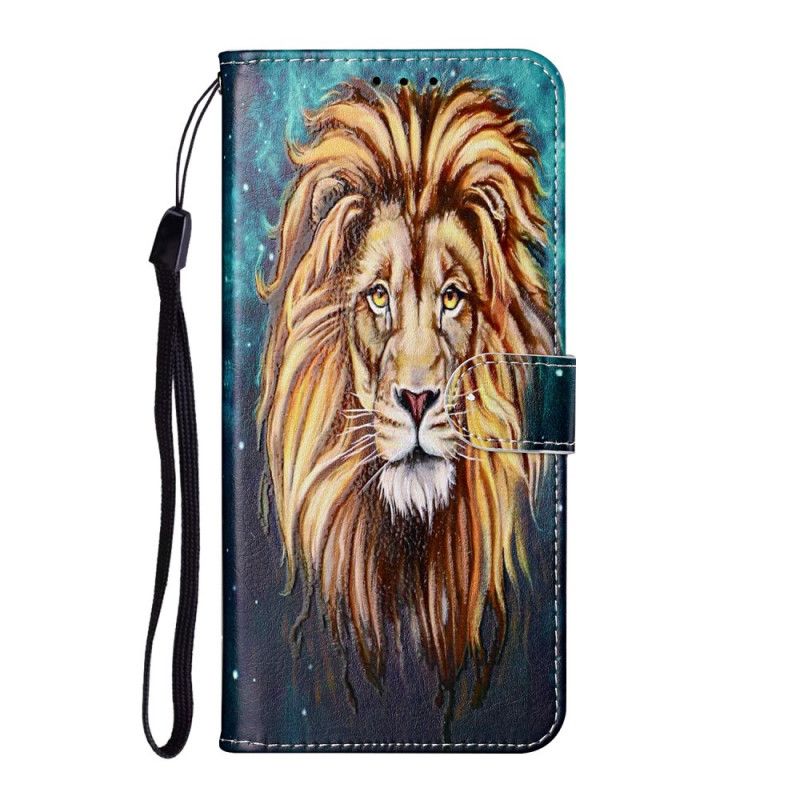 Leren Hoesje voor Samsung Galaxy S21 Ultra 5G Koning Leeuw