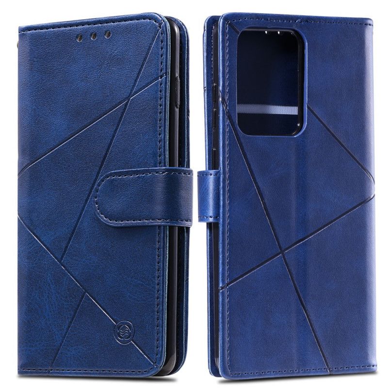 Leren Hoesje voor Samsung Galaxy S21 Ultra 5G Rood Zwart Diamant Imitatieleer